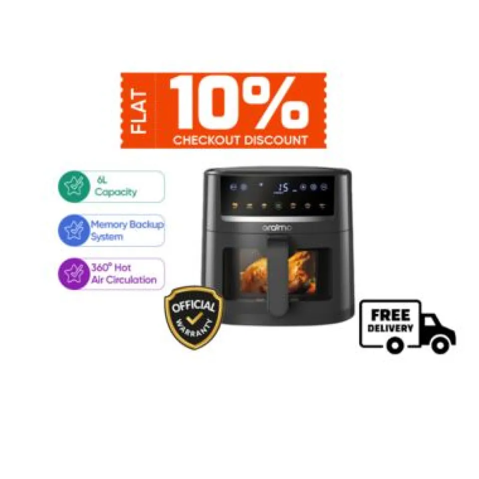 Oraimo NutriFry S1 Ultra 6L 1500W Air Fryer (OAF-521A)