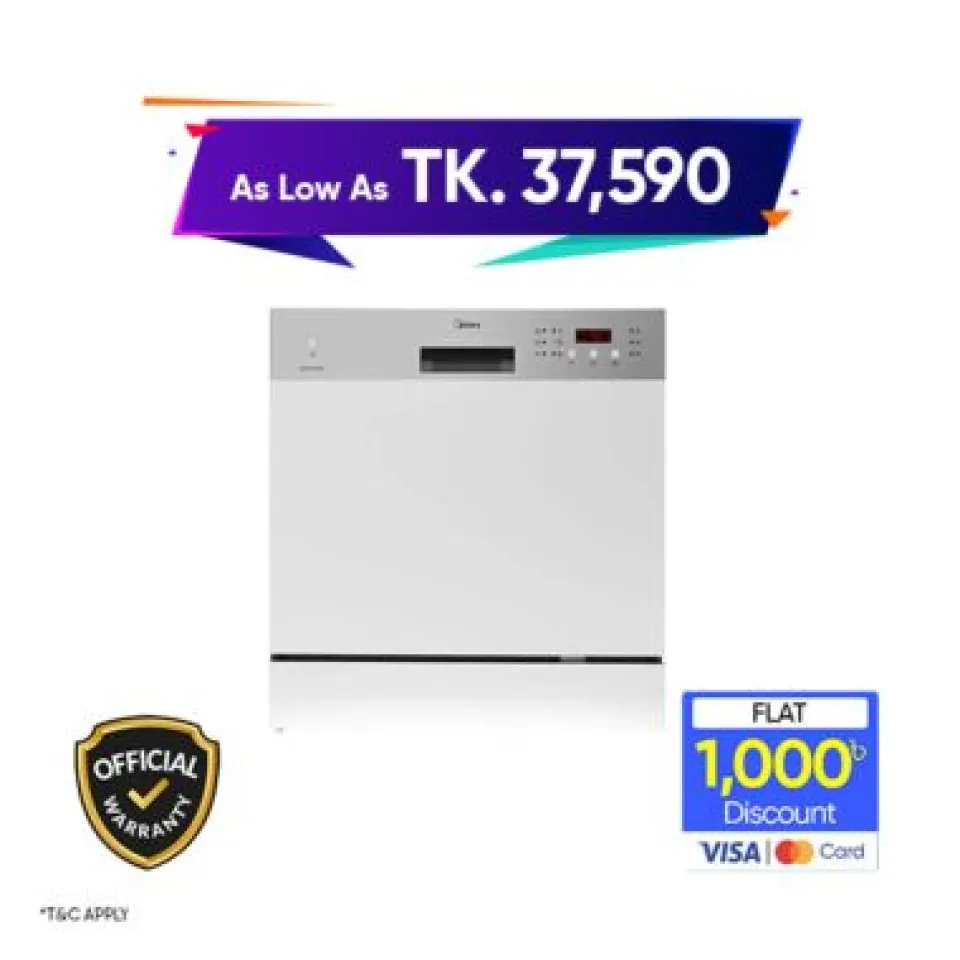 Midea Tabletop 8 Place Settings Dishwasher (WQP8-3802D)