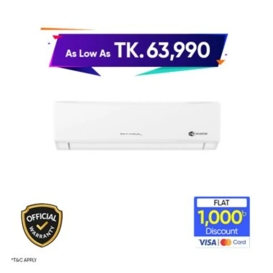 Gree Shimo 1.5 Ton Inverter Split Type Air Conditioner (GS-18XSMA4V)