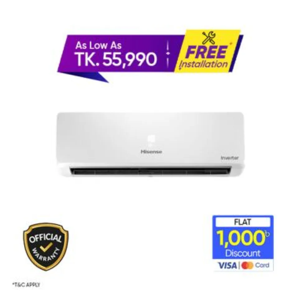 Hisense 1.5 Ton Full DC Inverter Air Conditioner (AS-18TW4RMATD01BU)