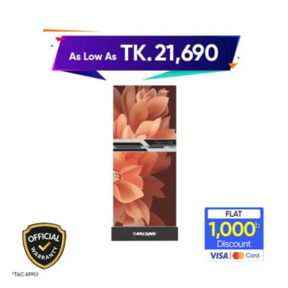 MyOne 165L Two Door Frost Refrigerator (MY-1F5G)